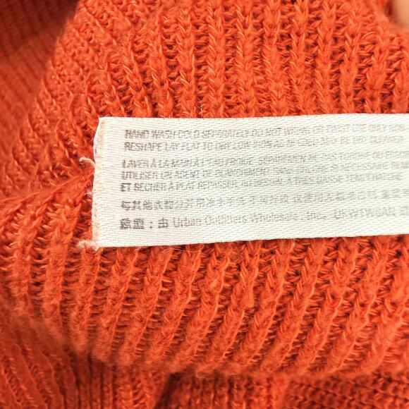 Free People Malibu‎ Surf Sweater XS Oversized Red Orange Fall Slouchy Relaxed - Picture 12 of 16